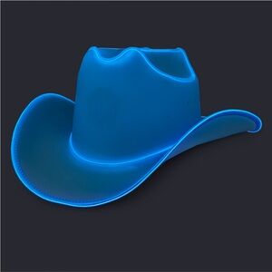 Electric Blue LED Cowboy Hat
